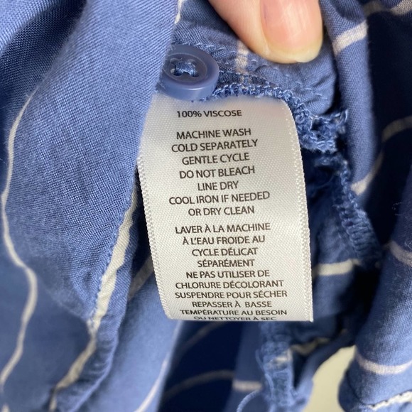 beachlunchlounge Blue and White Stripe Long sleeve Blouse - Picture 4 of 5